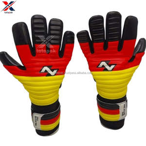 Gants de sport en cuir unisexe de haute qualité, pour gardiens de but, antidérapants, respirants, fermeture à boucle et crochet, vente en gros, doigts - Product Image 4