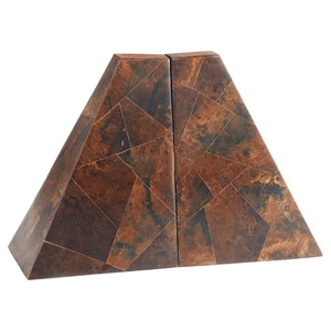 Sujetalibros de Metal Hechos a Mano, Pulidos, Decorativos, Estilo Antiguo, Modernos de Mediados de Siglo, Organizador de Estantes para Oficina, Hogar, Hotel - Product Image 1