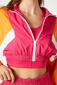 Conjunto de 2 Piezas para Mujer, Chaqueta Deportiva Corta con Bloques de Color, Manga Larga, Cierre de Cremallera, Cuello Alto, Corte Regular, Primavera-Verano - Product Image 3