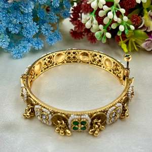 Indian Ethnic Artificial Jewellery Shruti Premium Heritage Openable Bangles - Product Image 4