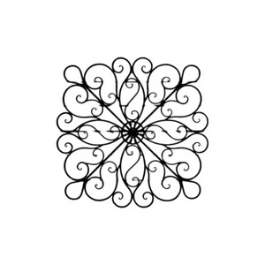 Arte de Pared para Dormitorio y Sala de Estar, Decoración de Pared con Marco de Hierro Forjado, Diseño de Flores Colgantes - Product Image 3