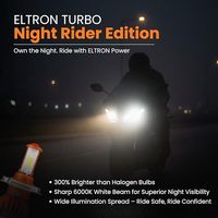 Ampoule de phare LED ELTRON TURBO H4 avec ventilateur de refroidissement, alimentation CC 40W, lumière blanche, universelle pour moto, scooter, conversion