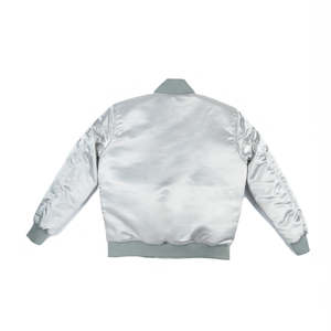 Silver Star for Cropped Vintage Bomber Satin Jacket Women Sisterhood Pride Alpha Varsity Sorority Greek Reversible Eco-Friendly - Product Image 4