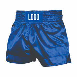 Shorts de boxe Muay Thai unisexes durables en polyester/coton de qualité supérieure, respirants et à séchage rapide, avec logo personnalisé, entièrement personnalisables pour le sport - Product Image 5