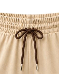 Shorts de sport pour femmes beige et marron, séchage rapide, respirants, pour la gym, le fitness, décontractés, été, taille élastique, vêtements de sport - Product Image 6