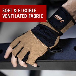 Gants de fitness pour hommes avec sangle Velcro sécurisée, fabrication haut de gamme, design ergonomique tactique, utilisation en musculation, gants à prix bas - Product Image 6