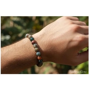 Indian Handcrafted Agate Strength <b>Bracelet</b> Natural Beaded Crystal <b>Healing</b> Jewelry Wholesale From India - Product Image 5