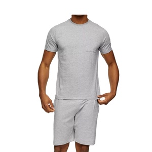 2025 nueva llegada personalizado gimnasio chándal corto 2 piezas conjunto para hombres al por mayor algodón Jogging ropa deportiva conjunto corto entrenamiento - Product Image 6