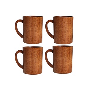 Eco Friendly Wooden Mug Handmade Solid Wood Coffee Cup Natural Finish Rustic Style Drinkware for Tea Coffee - Product Image 3