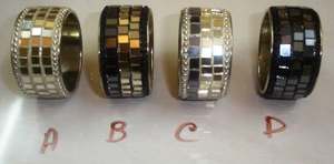 Anillo de servilleta de madera con incrustaciones de resina roja y amarilla, decoración de mesa de boda a precio económico. - Product Image 2