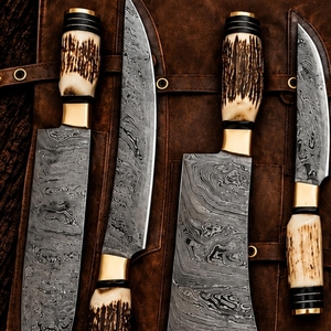 Ensemble de couteaux de cuisine personnalisés, couteaux de chef professionnels, lames en acier forgé, outils de cuisine faits à la main, ensemble cadeau haut de gamme, vente en gros d'usine - Product Image 3