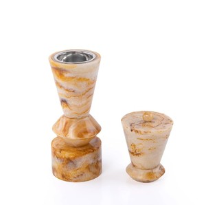Nuevo Quemador de Incienso de Resina con Efecto Mármol Ámbar de Lujo, Base de Acero Inoxidable, Ecológico, para Uso Religioso, con Logotipo Personalizado - Product Image 1