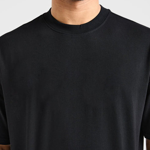 Ensemble deux pièces homme été en coton respirant, t-shirt oversize à épaules tombantes et short, design uni - Product Image 5