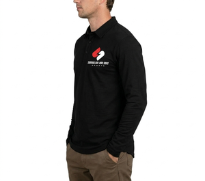 Camiseta Polo Personalizada OEM de Alta Calidad, Color Sólido, Algodón Poliéster, Formal de Negocios, Manga Larga para Hombre - Product Image 3