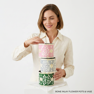 Macetas elípticas clásicas ecológicas con incrustaciones de hueso talladas a mano, capacidad personalizada, ligeras, duraderas, autorregantes, para el hogar y hoteles - Product Image 1