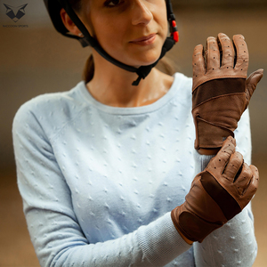Nouveauté : Gants d'équitation en cuir véritable de qualité supérieure, taille L, confortables et respirants - Product Image 6