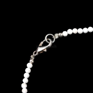 Natural White Howlite <b>Beaded</b> <b>Bracelet</b> Micro Faceted Round Gemstone <b>Bracelet</b> For Women Jewelry Healing Crystal Gift Handmade Bulk - Product Image 1