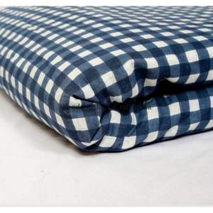 ผ้าพิมพ์ลายสีน้ำเงินขาวคุณภาพดี 100% ผ้าฝ้าย พิมพ์ลายตารางสีน้ำเงินขาว ออกแบบได้ตามต้องการ ขายดี ผ้า Tana Lawn สีน้ำเงินขาว สำหรับเสื้อยืด - Product Image 3