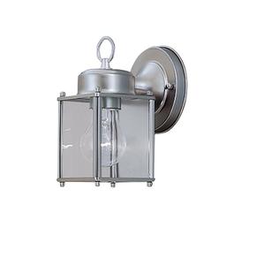 Lanterne murale extérieure, applique murale, luminaire de porche étanche, base E26, boîtier en aluminium avec abat-jour en verre - Product Image 6