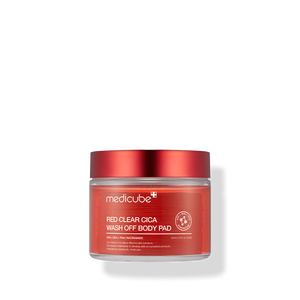 Medicube Red Clear Cica Wash-Off Body Pad Haute Qualité Fabriqué en Corée pour Peaux Sensibles - Product Image 1