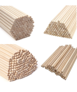 Varillas de Madera Natural Sólida y Duradera para Manualidades, Palos Redondos de Madera para Piezas de Muebles, Decoración del Hogar, Suministros de Arte Popular - Product Image 3