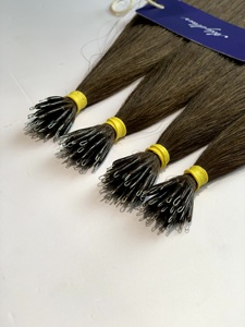 Venta al por mayor 2024 Venta caliente vietnamita Remy Virgen cabello humano doble dibujado Pre Bonded Nano anillo italiano Curl suelta onda profunda - Product Image 3