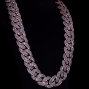 Massive 26mm Cuban Link <b>Chain</b> <b>Iced</b> <b>Out</b> 100CT Lab Diamond Pave Custom Clasp 925 Silver 10K 14K Gold Heavy Hip Hop Choker Jewelry - Product Image 1