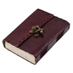Bulk Suppliers Leather Vintage Leather Journal <b>Diary</b> Note Pad Memo <b>Book</b> With Sticky Notes & Clip Holder for Sale - Product Image 1