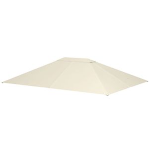 10FT X 13FT Modern Design Durable Fabric Gazebo <b>Canopy</b> Replacement <b>Roof</b> for 84C 116 Cream White for Villa Courtyard Park Metal - Product Image 1