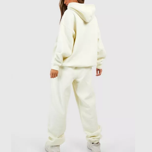 Unisex XL Custom Logo Hooded Solid Fleece <b>Jogger</b> Sweatshirt Sweatpants Winter Tracksuit 2 Piece Set Plus Size Printed Techniques - Product Image 2