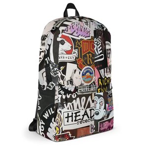 Sac à dos élégant pour homme en cuir véritable, imperméable et léger, motif graffiti, grande capacité de rangement, compartiment pour ordinateur, raffiné - Product Image 2