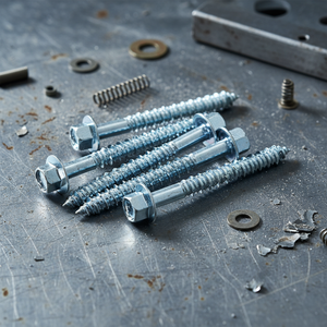 Tornillo de Rosca Gruesa para Madera con Cabeza Hexagonal Externa de Acero al Carbono de Alta Resistencia Clase 4, Métrico/Pulgadas, Chapado en Zinc Blanco/Amarillo PDC - Product Image 1