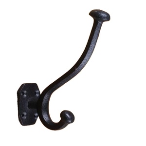 Wall Mounted Iron Made Black Coated <b>Towel</b> Hanger Bathroom Hardware Accessories <b>Towel</b> <b>Hook</b> Rustic Free <b>Hook</b> for Hanging Use - Product Image 1