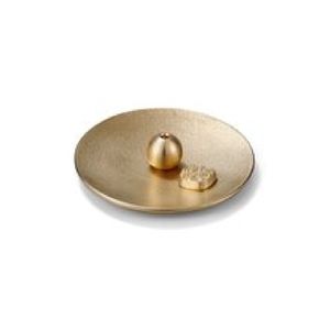 Brûleur d'encens en laiton style nordique - Cendrier rond en métal - Support élégant pour aromathérapie de bureau pour bâtonnets et spirales - Product Image 5