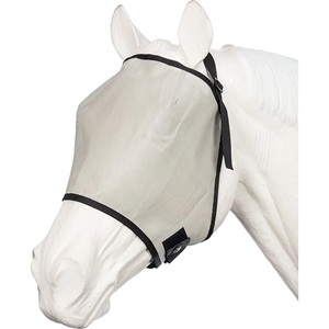 Breathable Horse FlyMask Full Face Protection Mesh Fly Cover with Ears <b>Long</b> <b>Nose</b> for Racing Outdoor Use Wholesale Manufacturer - Product Image 1