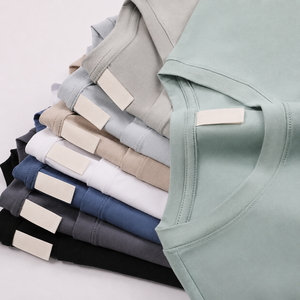 Direct Factory Men's Regular Fit Casual T-Shirt <b>Plain</b> Short Sleeve O-Neck 100% Cotton Jersey Solid Color Breathable Knitted - Product Image 1