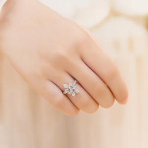 Rhodium Adjustable Gold-Plated Cluster Ring for Children - Product Image 3