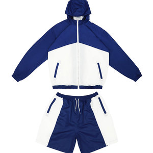 ODM <b>Men</b> Custom Polyester Windbreaker Short Set High Performance <b>Men's</b> Streetwear <b>Summer</b> Windbreaker Hooded <b>Jacket</b> & Short Set - Product Image 4