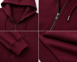 Stylish mens zipper <b>hoodie</b> with practical comfort focused design suitable for casual outings travel <b>workouts</b> and layered fashion - Product Image 6