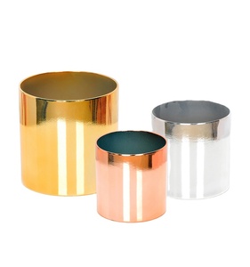 <b>Small</b> Size Garden Metal Planter <b>Pots</b> Unique Design Home Application Made in India - Product Image 1