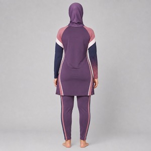 Modest Swimwear Bikini Set for Women Long Sleeve Rash Guard Quick Dry Beach Swimming Bathing <b>Suit</b> Women's Modest Bikini Set - Product Image 5