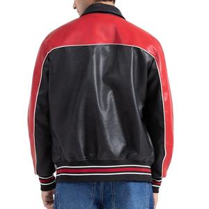 New High Quality Leather <b>Jacket</b> Custom Color Custom Brand Winter Front Logo Breathable Windproof Quick Dry Outdoor - Product Image 3