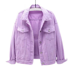 Chaqueta de Mezclilla Azul para Mujer, Cuello Camisero, Cierre de Botón, Manga Larga, Estilo Casual - Product Image 6