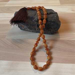 Tasbih de Resina Personalizado, Ámbar Báltico Natural, 33 Cuentas, Cuentas de Oración Coleccionables, Precioso Rosario con Corte de Cebada, Misbaha Hecha a Mano - Product Image 4