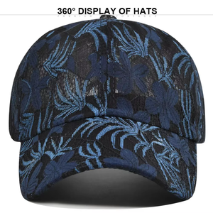 หมวกแก๊ปแบบ Snapback 6 แผง ลายทรอปิคอล ผ้าตาข่าย ปรับขนาดได้ สวมใส่สบาย เหมาะสำหรับฤดูใบไม้ผลิและฤดูร้อน ระบายอากาศได้ดี กันน้ำ สำหรับผู้ใหญ่ - Product Image 4