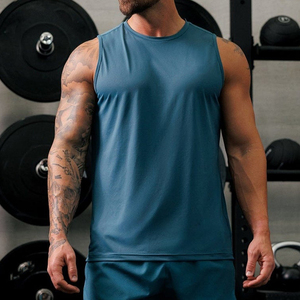 Wholesale High Quality Fitness Bodybuilding Undershirt Gym tank Tops Men's Singlet Men Cotton <b>Vests</b> - Product Image 5