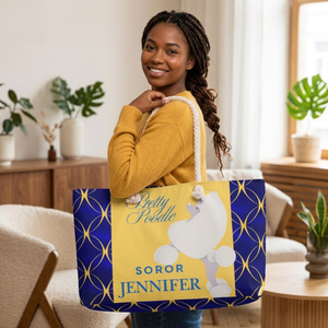 Pretty Poodle Personalized Weekender Bag SGRHO Apparel Probate Gift Custom Travel <b>Tote</b> Gift Bag - Product Image 6