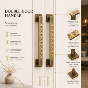 Premium Antique Brass Door <b>Handle</b> with Graphite Black Finish Heavy Duty | Long Pull <b>Handle</b> for Main Entrance Door Design - Product Image 5