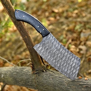Couteau de chef artisanal en acier Damas, manche en bois Pakka, étui en cuir, couteau utilitaire professionnel pour la chasse - Product Image 2