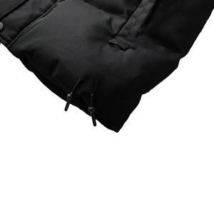 Gilet matelassé réversible à capuche sans manches pour homme, chaud, coupe-vent, avec fermeture éclair frontale, décontracté, noir uni - Product Image 3